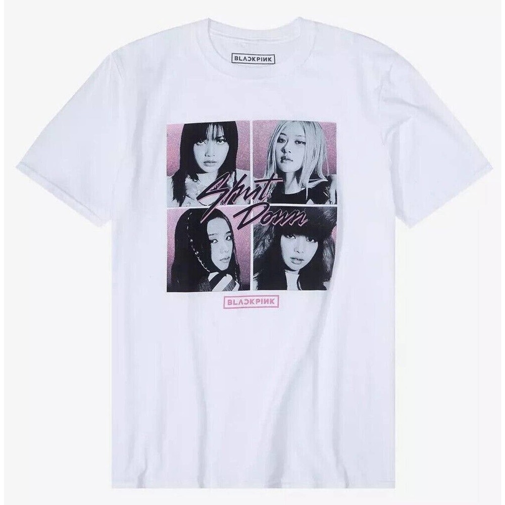 BLACKPINK Unisex Officially Licensed Shut Down Portrait Grid Tee T-Shirt